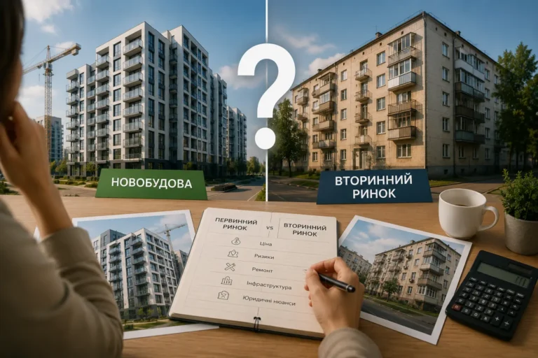 Первинний чи вторинний ринок: яку квартиру краще купити у 2026 році?