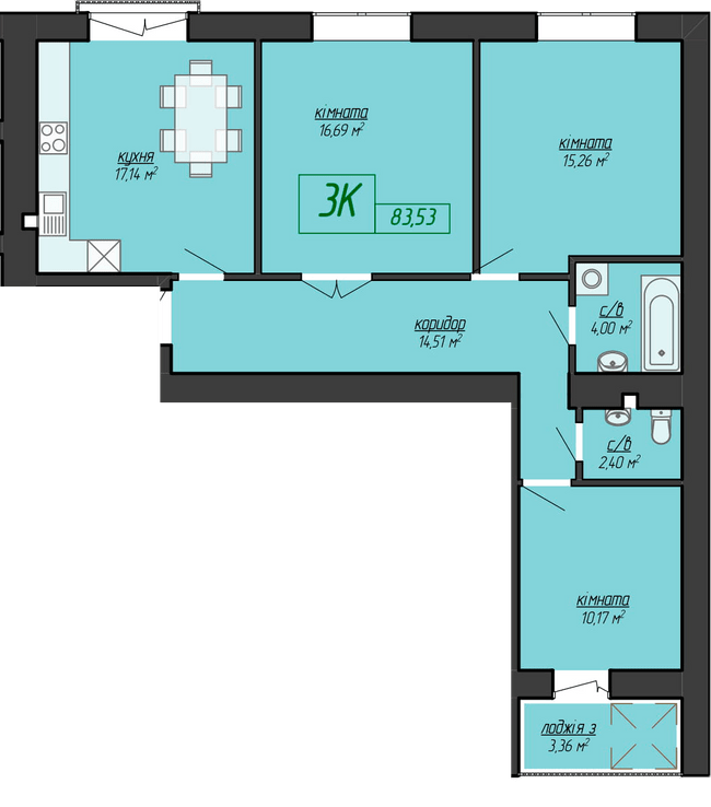 Фото 25 — Продаж - Квартира - 3 Кімнати - Ціна $120,000 - 1497